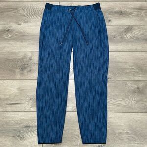 Athleta‎ Stride Midtown Blue Print Crop Ankle Pants Size 6